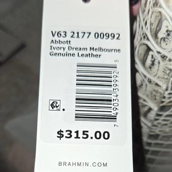 Brahmin Abbott Shoulder Bag In Ivory Dream Melbourne. NWT - Picture 16 of 16